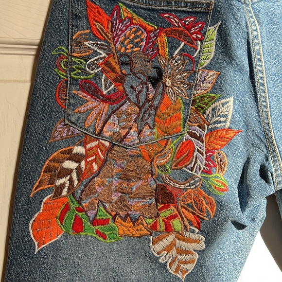 VTG Basil and Maude Embroidered Studded Jeans EC - Picture 2 of 13